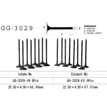 Клапан випускний suzuki rf 600r 9496 , gsxr 600w '92-93' (oem: 12912-18e00) (1шт) (made in japan)