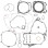 WINDEROSA (VERTEX) Комплект Прокладок для двигуна SUZUKI RMZ 450 05-07