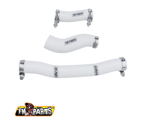 Fm-parts силіконові шланги/шланги радіатора ktm exc 250/300 tpi '20-'23, husqvarna te/tei 250/300 tpi '20-'23, газ-газ ec 250/300 tpi '20-'23 колір білий