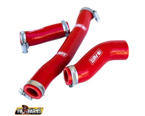 Fm-parts силіконові шланги/шланги для радіатора ktm exc 250/300 tpi '20-'23, husqvarna te/tei 250/300 tpi '20-'23, газ-газ ec 250/300 tpi '20-'23 червоний