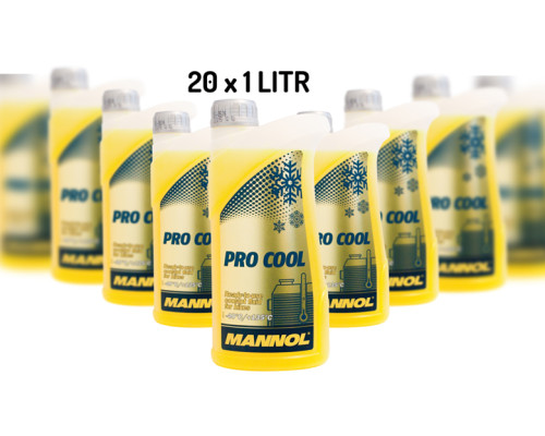 Mannol coolant pro cool 1l motocycle (-40°c/+135°c) готовий до використання - 20 шт. (пакет)