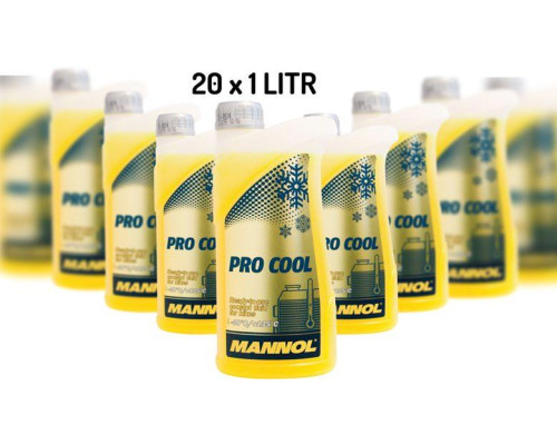 Mannol coolant pro cool 1l motocycle (-40°c/+135°c) готовий до використання - 20 шт. (пакет)