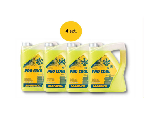 Mannol coolant pro cool 5l motorcycle (-40°c/+135°c) готовий до використання - упаковка по 4 штуки