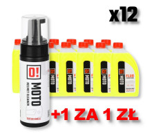 Omoto набір 12 охолоджуючої рідини 1л o! fluo xtreme cool + omoto helmet wash foam 150 мл o! піна fresh helmet cleaner