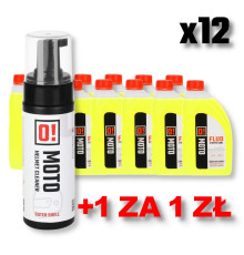 Omoto набір 12 охолоджуючої рідини 1л o! fluo xtreme cool + omoto helmet wash foam 150 мл o! піна fresh helmet cleaner