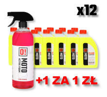 Omoto набір 12 охолоджуючої рідини 1л o! fluo xtreme cool + omoto мийна рідина для мотоциклів (активна піна) 1л o! активна піна
