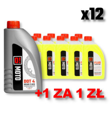 Omoto набір 12 охолоджуючої рідини 1л o! fluo xtreme cool + omoto brake fluid dot-4 o! braik fluid 455g