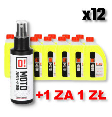 Omoto набір 12 охолоджуючої рідини 1л o! fluo xtreme cool + omoto anti-fog препарат для скалок та стаків 100мл o! протизатумання