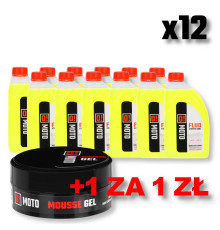 Omoto набір 12 охолоджуючої рідини 1л o! fluo xtreme cool + omoto mousse gel 50g o! мус-гель висока температура + 200