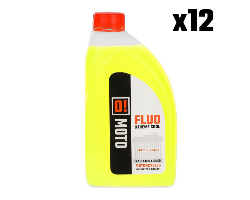 Omoto набір 12 охолоджуючої рідини 1л o! fluo xtreme cool+135 готовий до використання (o!moto) (ole-001) (-40 до +135) (упаковка по 12 комплектів)
