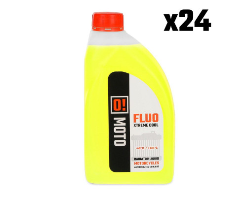 Omoto набір 24 охолоджуючої рідини 1л o! fluo xtreme cool+135 готовий до використання (o!moto) (ole-001) (-40 до +135) (упаковка з 24 комплектів)
