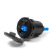 BIKETEC MOTORCYCYCLE USB QUICK CHARGE РОЗЕТ З ВОЛЬТМЕТРОМ ТА ВИМИКАЧОМ МОНТАЖ НА ПЛОСКІЙ ПОВЕРХНІ (ОБТІКАЛЬНИК, КОРПУС) АБО НА КЕРМО - ПОТРІБЕН АДАПТЕР BTMUS28