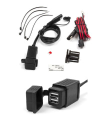BIKETEC MOTORCYCLE ДВІЙНИЙ USB-роз'єм Кріплення на кермо - MUS08