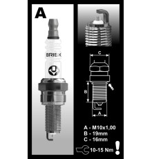 ЖВАКИЙ СВІЧКА ЗАПАЛЮВАННЯ AR12YS SILVER RACING (CPR8E)