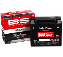 Bs 2024/11 акумулятор bgz20h max (fa) (ytx20h,ytx20-bs) 12v 120ah 176x89x154 не потрібний обслуговування - залив (підвищений крутний струм) (320a) (harley-davidson) (2)