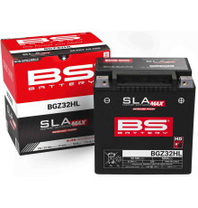 Bs 2024/11 аккумулятор bgz32hl max (fa) (ytx30l,ytx30hl,ytx30l-bs, yb30l-b) 12v 32ah 170x132x175 не обслуговується - залив (підвищений крутний струм) (500a) (harley-davidson) (2)