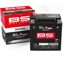 Bs 2024/11 аккумулятор bgz32hl max (fa) (ytx30l,ytx30hl,ytx30l-bs, yb30l-b) 12v 32ah 170x132x175 не обслуговується - залив (підвищений крутний струм) (500a) (harley-davidson) (2)