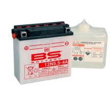 Батарея bs 12n5,5-4a (12n5,5-4a) 12v 5,5ah 135x60x130 можна обслуговуватися - електроліт окремо (70a) (6) ue2019/1148