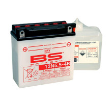 Bs battery 12n5.5-4b 12v 5.5ah 135x60x130 обслуговується - електроліт окремо (55a) (6) ue2019/1148