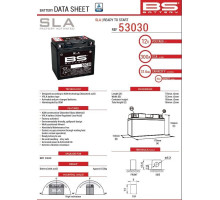 Bs аккумулятор 53030 (52515) (fa) 12v 31.6ah 178x123x166 не обслуговується - заливаний (300a) bmw r60/6/7 69-84, r65 84-95, r75/6/7 69-84, r80/7/rt 84-95, r90/6/s 69-84, r100/7/cs/rs/rt/s/t 76-84, r100gs/r/rs/rt 87-95, k75rt 85-95, k1 89-92, k100 83-93 (4