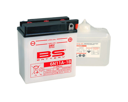 Батарея bs 6n11a-1b 6v 11ah 122x62x131 можна обслуговуватися - електроліт окремо (6) ue2019/1148
