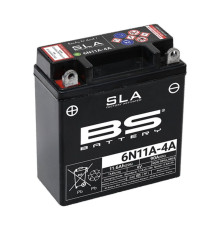 Батарея bs 6n11a-4a (fa) 6v 11ah 121x58x130 не обслуговується - залито (90a) (10)