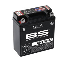 Батарея bs 6n11a-4a (fa) 6v 11ah 121x58x130 не обслуговується - залито (90a) (10)