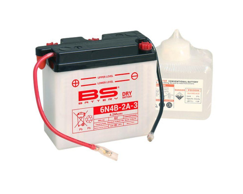 Bs battery 6n4b-2a-3 6v 4ah 102x48x96 можна обслуговуватися - електроліт окремо (12) ue2019/1148