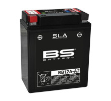 Bs акумулятор bb12a-a2 (fa) (yb12a-a2) 12v 12ah 134x80x161 не обслуговується - залив (150a) (5)