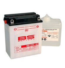 Bs battery bb12al-a2 (yb12al-a2) 12v 12ah 135x81x161 обслуговується - електроліт окремо (165a) (4) ue2019/1148