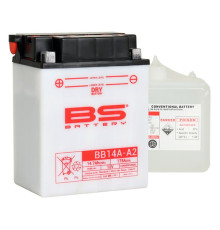 Bs battery bb14a-a2 (yb14a-a2) 12v 14ah 134x89x176 можна обслуговуватися - електроліт окремо (175a) (3) ue2019/1148