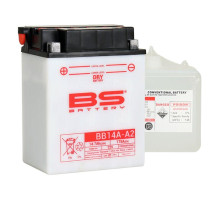 Bs battery bb14a-a2 (yb14a-a2) 12v 14ah 134x89x176 можна обслуговуватися - електроліт окремо (175a) (3) ue2019/1148