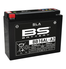 Bs акумулятор bb16al-a2 (fa) (yb16ala2) 12v 16ah 205x71x164 не обслуговується - залив (160a) (4)