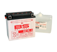 Bs battery bb18l-a (yb18l-a) 12v 18ah 180x90x162 можна обслуговуватися - електроліт окремо (235a) (2) ue2019/1148