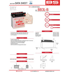 Bs battery bb3l-b (yb3l-b) 98x56x110 можна обслуговуватися - електроліт окремо (30a) (12) ue2019/1148