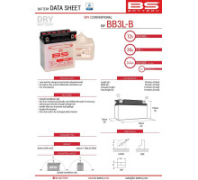 Bs battery bb3l-b (yb3l-b) 98x56x110 можна обслуговуватися - електроліт окремо (30a) (12) ue2019/1148