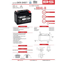 Bs батарея bb4l-b (fa) (yb4l-b) 12v 4ah 120x70x92 не обслуговується - залит (50a) (8)