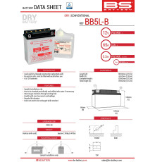 Bs battery bb5l-b (yb5l-b) (12n5-3b) 12v 5ah 120x60x130 можна обслуговуватися - електроліт окремо (65a) (6) ue2019/1148