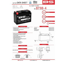 Bs батарея bt9b-4 (fa) (yt9b-4) 12v 8ah 150x69x105 не обслуговується - залит (115a) (6)
