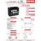 Bs акумулятор btx24hl (fa) (ytx24hl-bs) 12v 21ah 205x87x162 не потрібний обслуговування - затоплений (350a) (4) - заміняє 300755