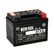 Bs батарея btx4l+ / btz5s (fa) (ytx4l-bs, yt4l-bs, ytz5s) 12v 3ah 114x71x86 не обслуговується - залив (50a) (8) - заміняє 300811