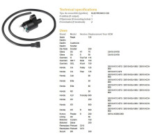 Котушка запалювання dze HONDA xl600v, xr600r, xr250r, suzuki dr350 (oem:30510-kga-900)