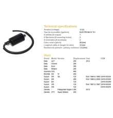 Котушка запалювання dze suzuki dr 125se '94-'96, gn 125 '91-'97 (33410-05350, 33410-053f0)