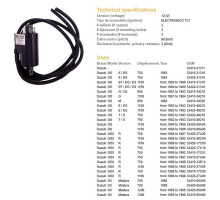 Котушка запалювання dze suzuki gs650/750/1100/1150 81-86, gsxr750 86-92, gsxr1100 86-92, gv700/1200
