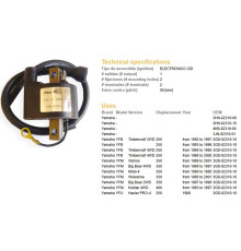 Котушка запалювання dze YAMAHA yfm 350 warrior (oem-3dg-82310-10-10, 3dg-82310-10-00)
