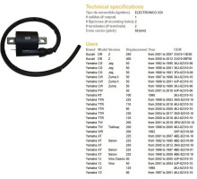 Котушка запалювання dze YAMAHA yfm 350/400/450/660 (3kj-82310-10)