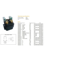 DZE РЕЛЕ СТАРТЕРА YAMAHA FJR 1300, YZF R6/R1, XVS 1100, XV 1900 (150A) (5JW-81940-02, 4DN-81940-00, 4DN-81940-12)