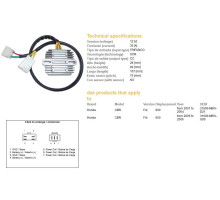 РЕГУЛЯТОР НАПРУГИ DZE HONDA CBR 600F F4 '01-'06 (35A) (31600-MBW-D21) (ESR431) (SH678PA)