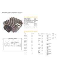 РЕГУЛЯТОР НАПРУГИ DZE HYOSUNG GA/GF/GT/GV/RX 125 '04-'11 (32800-H01-413) (12V/25A)