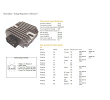 РЕГУЛЯТОР НАПРУГИ DZE HYOSUNG GA/GF/GT/GV/RX 125 '04-'11 (32800-H01-413) (12V/25A)